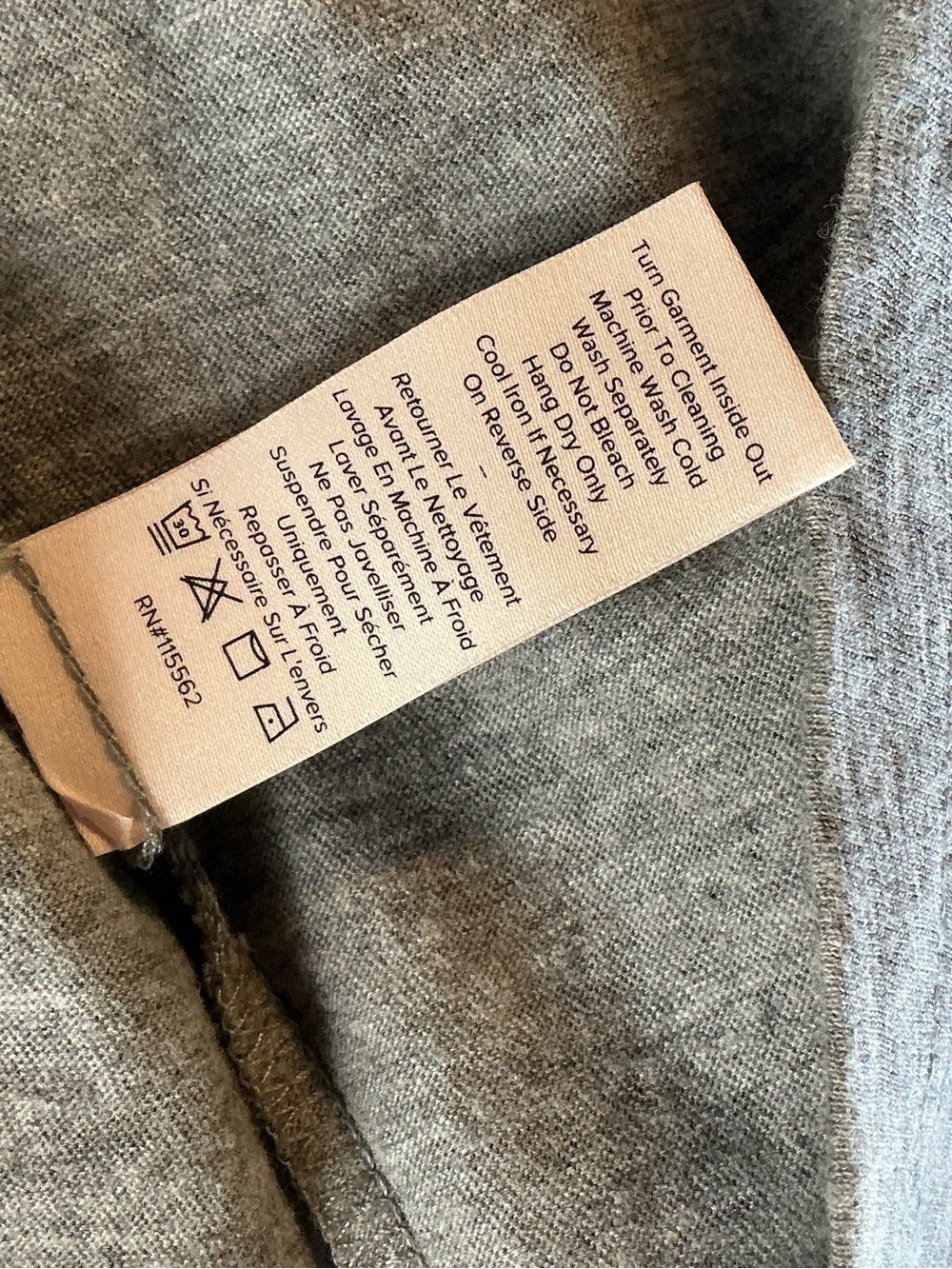 Cinq à Sept Trapunto Denim Paris 57 Graphic Tee Heather Gray NWOT Small - Picture 8 of 8